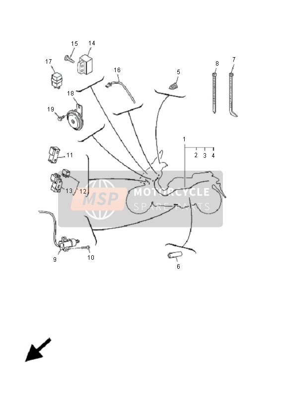 9131L0402500, Bout, Yamaha, 1